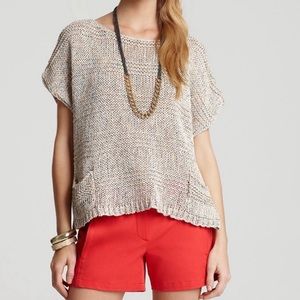 Theory Textured Stripe Knit Pullover